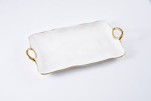 Golden Handle  Large Serving Platter