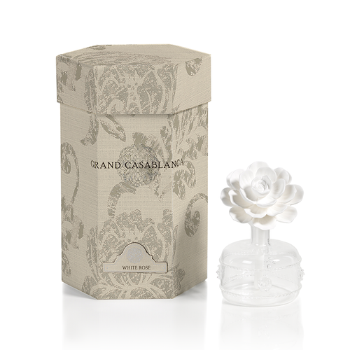 Mini Grand Casablanca Porcelain Diffuser -  White Hibiscus