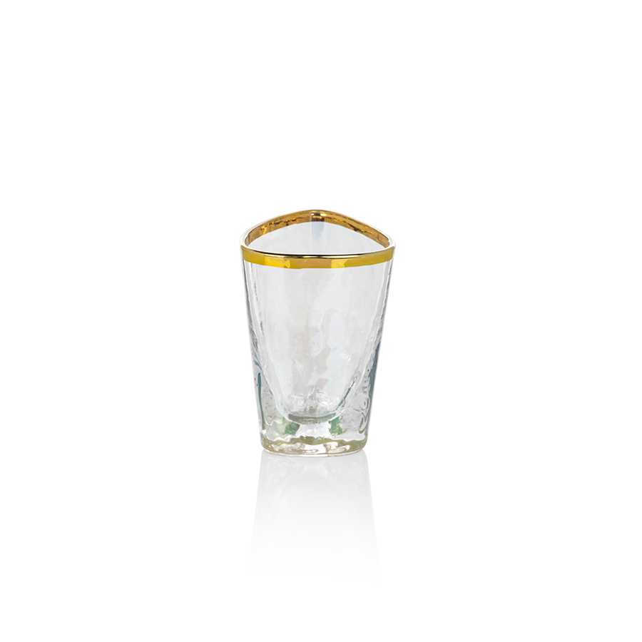 Aperitivo Triangular Shot Glass - Gold Rim – The Truffle Pig