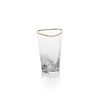 Aperitivo Triangular Highball Glass - Gold Rim