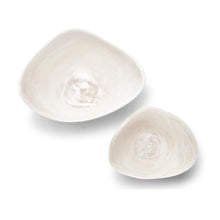 Archipelago White Cloud Marbleized Organic Shaped Bowl