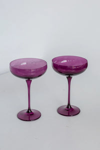 Amethyst Estelle Colored Champagne Coupe