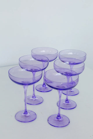 Lavender Estelle Colored Champagne Coupe