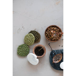 Marble & Acacia Wood Bowl with Lid