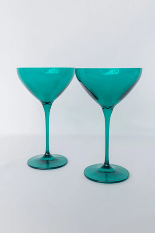 Emerald Green Estelle Colored Martini Glass