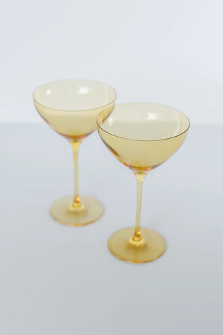 Yellow Estelle Colored Martini Glass