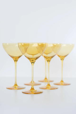 Yellow Estelle Colored Martini Glass