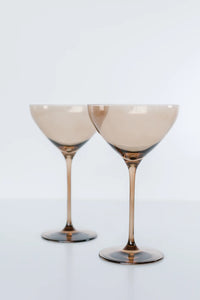Amber Smoke Estelle Colored Martini Glass