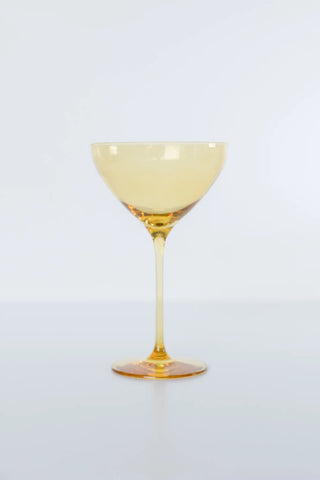 Yellow Estelle Colored Martini Glass