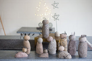 River Rock Nativity Scene