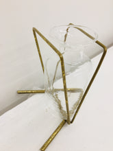 Gold Metal Glass Vase