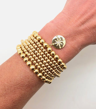Gold Filled Bead Bracelet - 6mm
