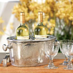Raw Aluminum Wine Bucket - 2 Hole