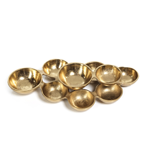 Gold Cluster of Nine Round Serving Bowls