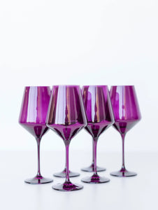 Amethyst Estelle Stemmed Wine Glass