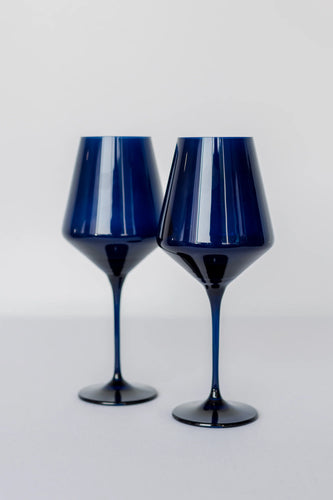 Midnight Blue Estelle Stemmed Wine Glass