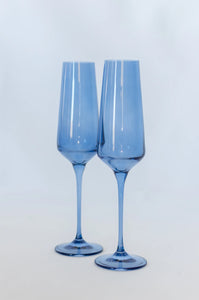 Cobalt Blue Estelle Colored Champagne Flute