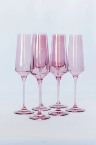 Rose Estelle Colored Champagne Flute