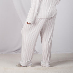 Bamboo Lucy Long Pants - Grey Stripe