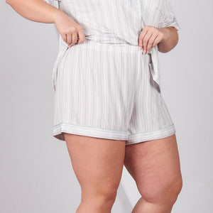 Bamboo Lucy Shorts - Grey Stripe
