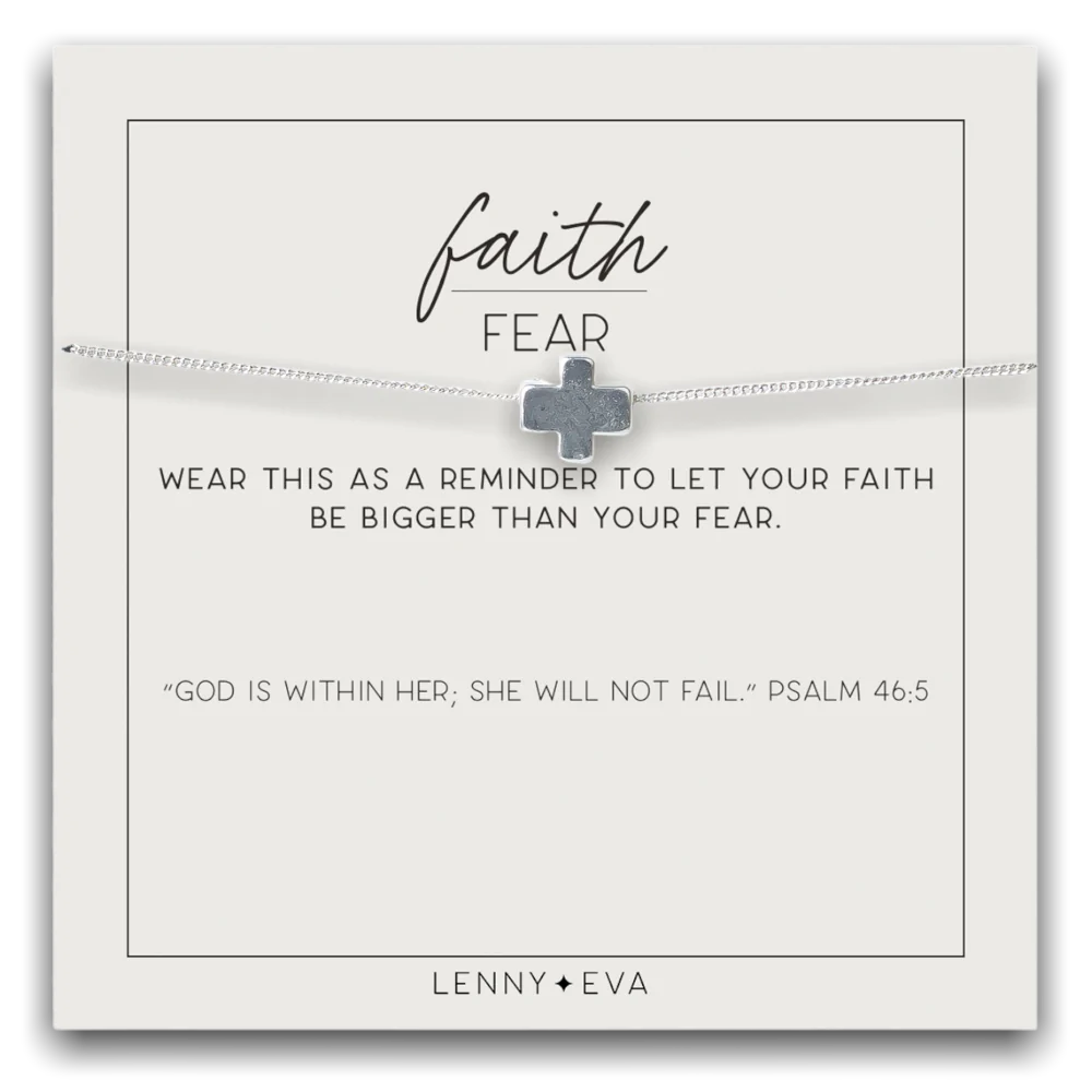 Faith Over Fear Necklace - Silver