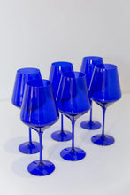 Royal Blue Estelle Stemmed Wine Glass