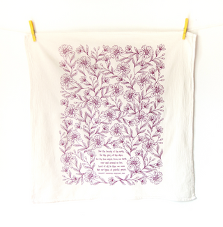 For the Beauty of the Earth Hymn Tea Towel