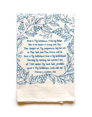 Great is Thy Faithfulness Hymn Tea Towel