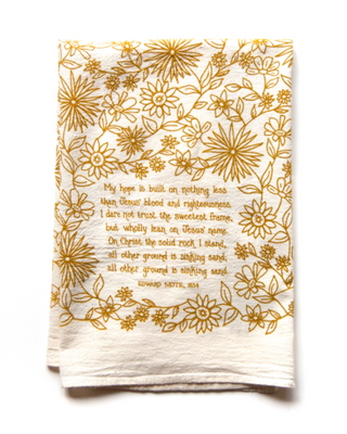 My Hope is Built Hymn Tea Towel