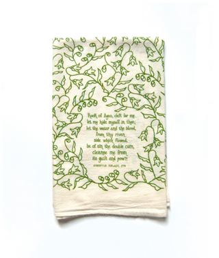 Rock of Ages Hymn Tea Towel