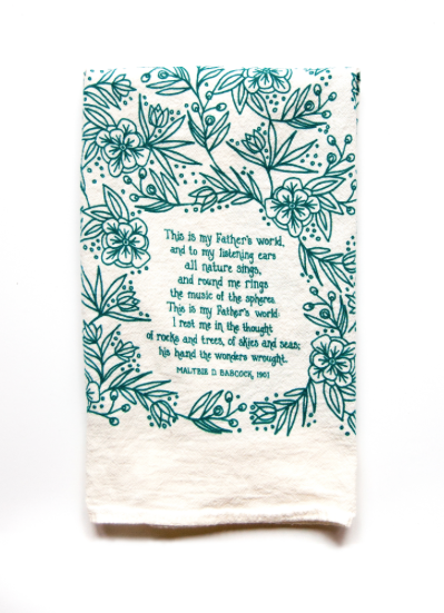 This is my Father's World Hymn Tea Towel