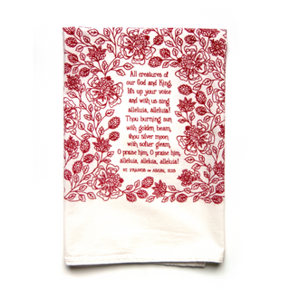 All Creatures of Our God and King Hymn Tea Towel