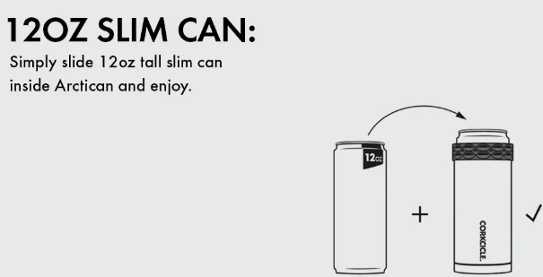 Corkcicle - Slim Can Cooler Black