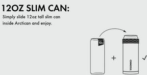 Slim Can Cooler  - 12 oz Snowdrift