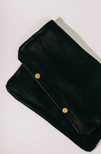 Sherry Leather Fold Over Clutch