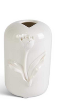 Tall White Ceramic Flower Vase