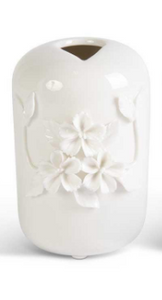 Tall White Ceramic Flower Vase