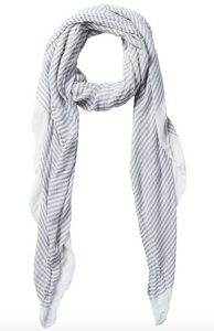 Tiny Stripe Insect Shield Scarf - Gray
