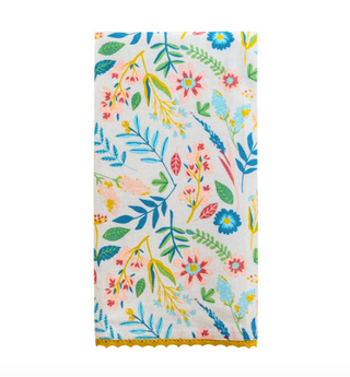 Pressed Flower Tea Towel