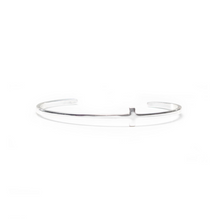 Petite Sideways Cross Cuff Bracelet - Silver