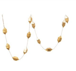 Gold Handmade Geometric Paper Mache Garland