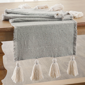 Poncho Gray Table Runner