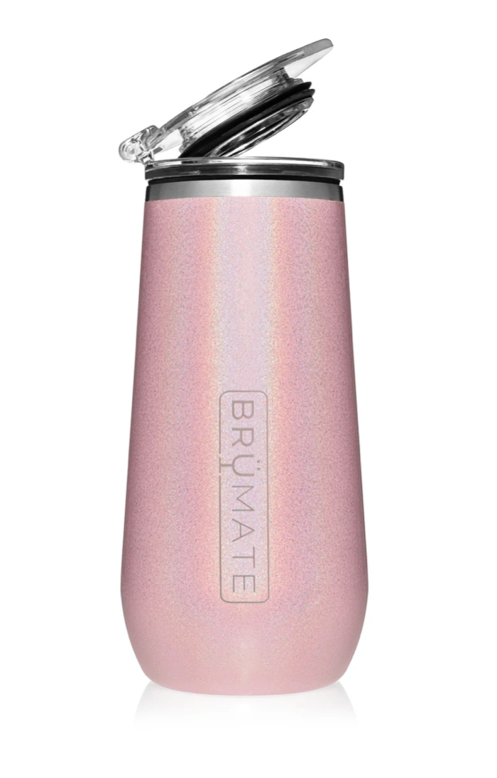 Champagne Flute - 12oz - Glitter Blush