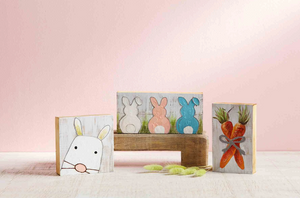 Painted Bunny Decorative Plaque