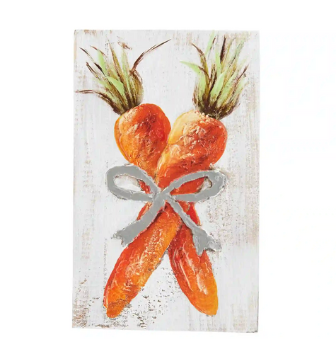 Painted Carrot Decorative Plaque