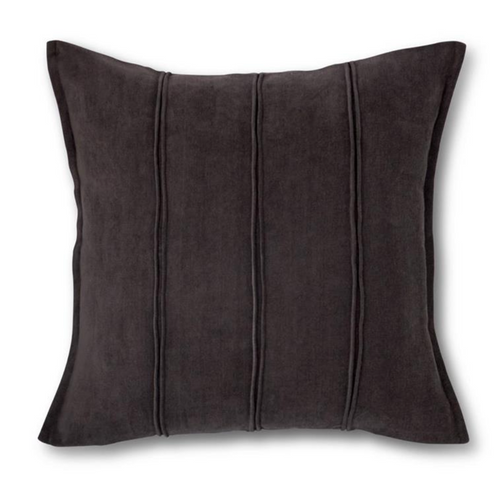 Charcoal Gray Needle Pleated Pillow