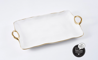 Golden Handle  Large Serving Platter