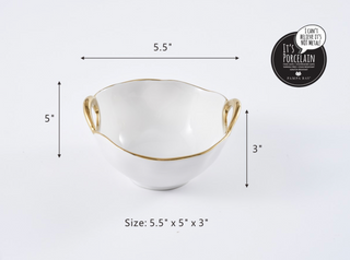 Golden Handle Snack Bowl