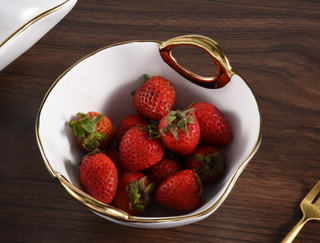 Golden Handle Snack Bowl