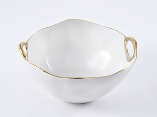 Golden Handle Large Round Bowl